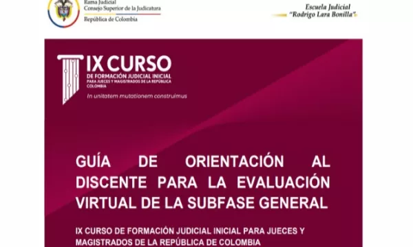 Próxima evaluación del IX Curso de Formación Judicial para jueces y magistrados será virtual 